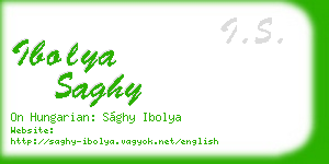 ibolya saghy business card